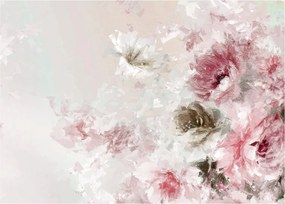 Obraz na szkle - Malowanie różowych kwiatów (70x50 cm)
