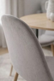 Zestaw 4 aksamitnych krzese Teok