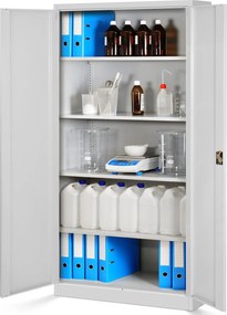 Szafa biurowa na akta wysoka Jan H 90x40x195 cm szara