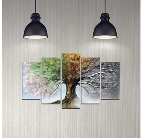 Obraz ścienny 5 szt 110x60 cm drzewo