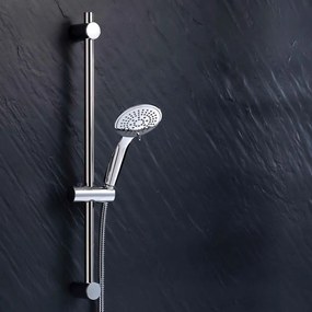 Plastikowy zestaw prysznicowy w kolorze matowego srebra ze słuchawką prysznicową 70 cm Hydro – douceur d'intérieur