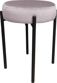 Taboret DIOR stelaż metalowy tkanina Welur : Kolor Stelaża - Czarny , Kolor tkaniny - VELVET - MG55, Typ tkaniny - Velvet