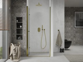 Mexen Lima drzwi prysznicowe składane 80 cm, transparent, złote - 856-080-000-50-00