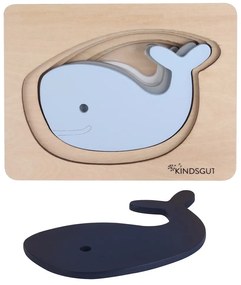 Drewniane puzzle Whale – Kindsgut