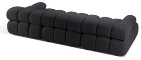 Antracytowa sofa modułowa z materiału bouclé 282 cm Bellis – Micadoni Home