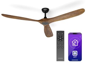 Klarstein Bahama Breeze Smart 178 cm 45,5 W wentylator sufitowy orzech włoski
