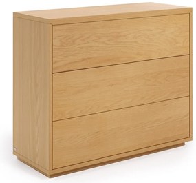 Niska komoda w dekorze dębu w naturalnym kolorze 90x75 cm Abilen − Kave Home