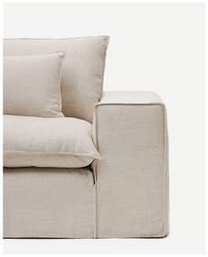 Beżowa lniana sofa 280 cm Anarela – Kave Home