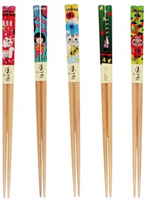 Drewniany zestaw pałeczek w naturalnym kolorze 5 szt. Japanese Heritage – Rex London