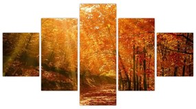 Obraz jesiennego lasu (125x70 cm)