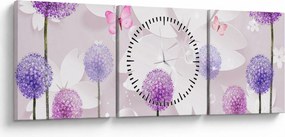 Obraz - Na rzece kwiatów (z zegarem) (90x30 cm)