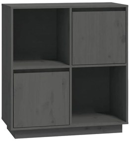 Szary regał zamykany kwadratowy z drewna F5-C02