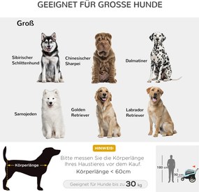 PawHut Przyczepka rowerowa 2 w 1 dla psów Wózek z odblaskami Bezpieczne podróże | Aosom PL