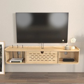 Szafka pod TV w dekorze dębu 116,5x19,5 cm Sima – Kalune Design