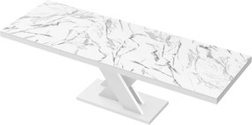 Rozkładany stół z marmurowym blatem w połysku Xenon Lux