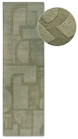 Zielony wełniany chodnik tkany ręcznie 80x250 cm Alexis – Villeroy&Boch