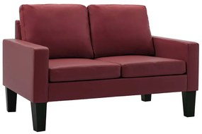 Minimalistyczna bordowa sofa - Clorins 2X