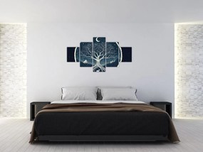 Obraz – Magiczne drzewo z jeleniem II. (125x70 cm)