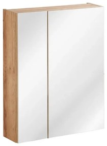 Szafka łazienkowa CAPRI 842 60 cm dąb z lustrem COMAD