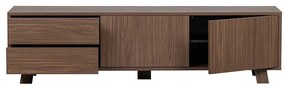 Naturalna szafka pod TV w dekorze orzecha 160x42 cm Seppe – WOOOD