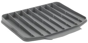Szara plastikowa podkładka do naczyń 40x33 cm Gravity – Metaltex