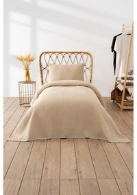 Beżowa narzuta 160x220 cm Waffle – Mijolnir