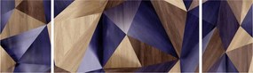 Obraz - 3D drewniane trójkąty (170x50 cm)