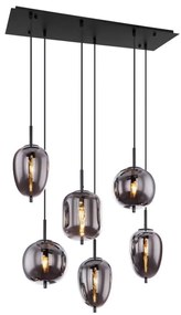 Globo 15345-6 - Lampa wisząca BLACKY 6xE14/40W/230V czarna