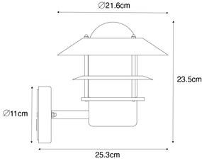 Zewnetrzna Winylowa lampa ścienna zewnętrzna antyczne złoto IP44 - Prato klasyczny/Antyczny Oswietlenie zewnetrzne