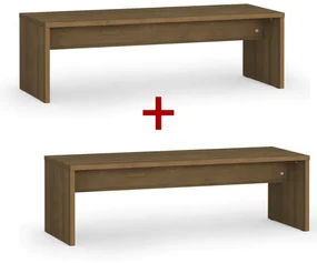 Ławka szatniowa 1+1 GRATIS, 1500 mm, orzech