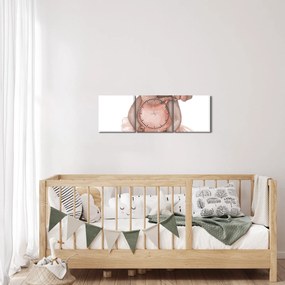 Obraz - Zwierzątko akwarelowe N⁰5 (z zegarem) (90x30 cm)