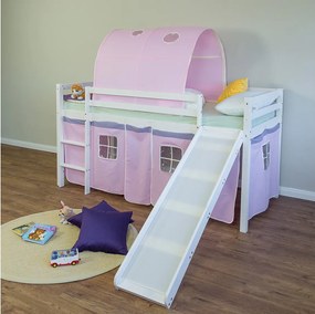 Łóżko piętrowe 90x200 cm różowe 1488