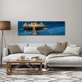 Obraz - hotel na plaży (170x50 cm)
