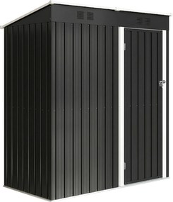 Outsunny Metalowy schowek na narzędzia 1,37 m², zamykany schowek z wentylacją, pochyłym dachem, rękawicami, 163 x 90 x 179 cm | Aosom PL