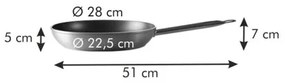 Tescoma Patelnia z długą rączką GrandCHEF śr. 28 cm