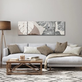 Obraz - Wzór z liśćmi (170x50 cm)