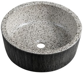 Ciemnoszara ceramiczna okrągła umywalka ø 41 cm Priori – Sapho