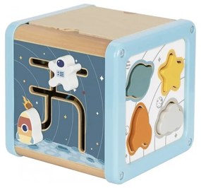 Tooky toy drewniana kostka aktywności kosmos sorter labirynt