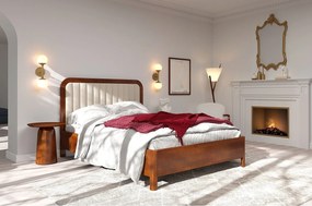 Łóżko bukowe Visby MODENA, 160X200, orzech/ecru