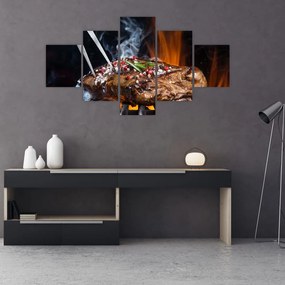 Obraz stek z grilla (125x70 cm)