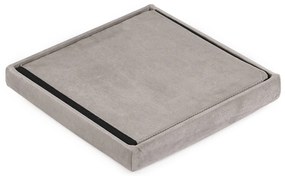 Beżowa składana pufa CUBEXO VELVET M