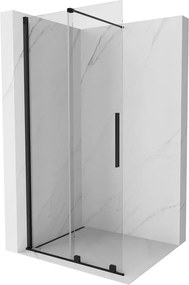 Mexen Velar ścianka prysznicowa rozsuwana Walk-in 120 x 200 cm, transparent 8 mm, czarna - 871-120-000-03-70