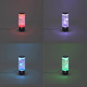 Lampa z rurką bąbelkową czarna 30 cm z LED RGB - Dweller