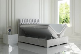 Łóżko kontynentalne RUBID 180x200 zielone velvet z pojemnikiem LAVERTO