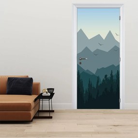 Fototapeta na drzwi - Góry w ujęciu graficznym (95x205cm)