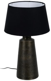 Czarna lampa stołowa z tekstylnym kloszem (wysokość 66 cm) – Ixia