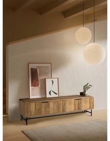 Szafka pod TV z litego drewna mango 190x50 cm Mundra – Marckeric