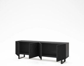 Czarna szafka pod TV 161x55x35 cm Peta – Marckeric