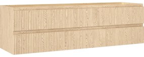 Mexen Rivel szafka łazienkowa podumywalkowa 160 cm, 2 szuflady, ryflowana , dąb - 91A20-16047-2-BFF81