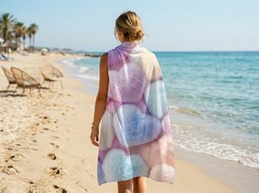 Szybkoschnący ręcznik plażowy XL PASTELLA kolorowy 100 x 180 cm, 100% mikrofibra